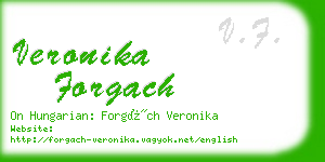 veronika forgach business card